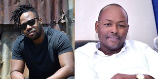 Blogger Edgar Obare and Nairobi Hospital founder Sam Thenya