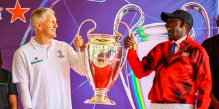 William Ruto and Bastian Schweinsteiger