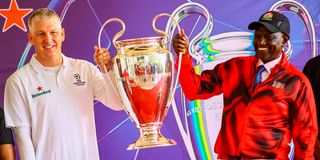 William Ruto and Bastian Schweinsteiger