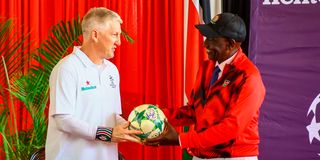 William Ruto and Bastian Schweinsteiger