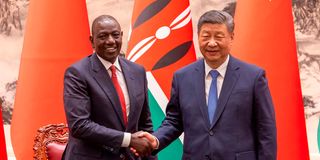 William Ruto and Xi Jinping
