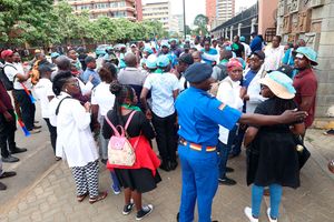 UHC protest