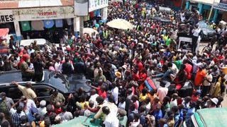 Trans Nzoia Governor George Natembeya in Kakamega Town
