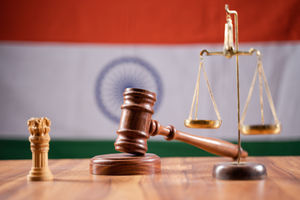 Indian flag with gavel