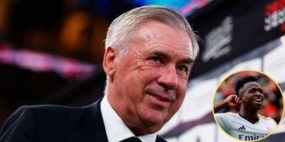 Carlo Ancelotti and Vinicius Jr.