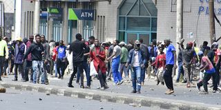 goons in nairobi cbd protests