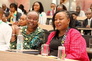 Tegla Loroupe and Nancy Booker