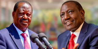 Raila Odinga and William Ruto