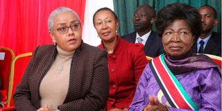 Margaret Kenyatta and Phoebe Asiyo