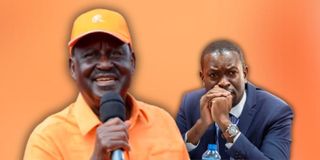 Raila Odinga and Edwin Sifuna