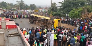 Coptic Roundabout accident kisumu