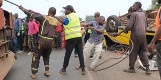 Coptic Roundabout accident kisumu