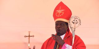 Kakamega Catholic Bishop Joseph Obanyi 
