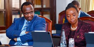David Ndii Monicah Juma during a past Cabinet meeting