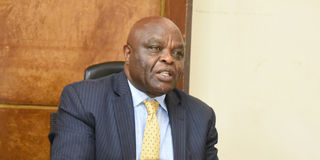 Justice Reuben Nyakundi, the Eldoret High Court Presiding Judge during a court session on November 02, 2022.