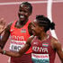 Faith Kipyegon and Dorcus Ewoi
