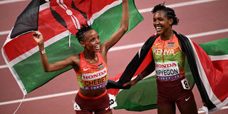 Beatrice Chebet and Faith Kipyegon 