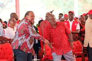 Uhuru Kenyatta and Fred Matiangi