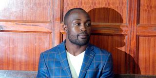 Rugby player Frank Wanyama at Milimani Law Nairobi on Friday, July 12, 2019. 