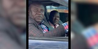 George Oduor (left), the driver of Kibra MP Mwalimu Peter Orero (right). 