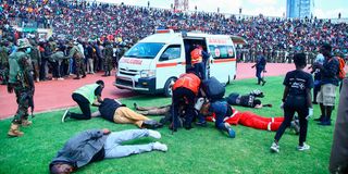 stampede raila nyayo stadium