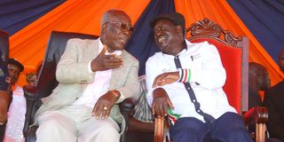 Raila Odinga and Sam Ongeri