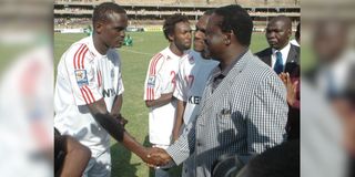 Raila Odinga and McDonald Mariga