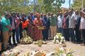 Uhuru Kenyatta visits the grave of the late Raila Odinga