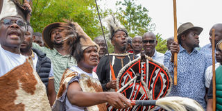 Raila Odinga Junior is shaved before taking charge of the Odinga home