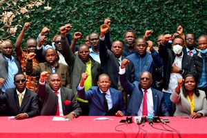 Universities Academic Staff Union (UASU) officials when they issued a strike notice.