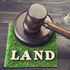 Gavel and patch of land