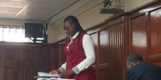 Corporal Diana Angote in court 