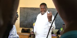 public Service Cabinet Secretary Geoffrey Ruku votes in Mbeere North