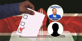 Ballot box Lilian Akinyi Aketch of the National Alliance Party ugunja