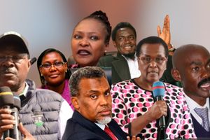 Moses Wetangula, Ruth Anyango Aura, Koki Muli, Nelson Havi, Nancy Karigithu and Elisha Ongoya.