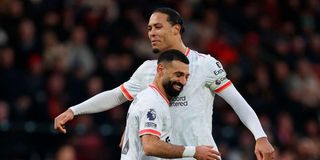 Mohamed Salah and Virgil van Dijk 