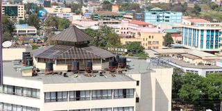 Aerial view of a section of Nakuru City. 