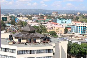 Aerial view of a section of Nakuru City. 