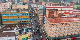 Aerial view of a section of Nakuru City. 