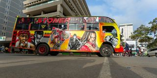 A matatu in Nairobi.