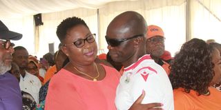 Aisha Jumwa comforts Raila Odinga's ex-aide Maurice Ogeta 