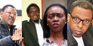 Moses Wetang’ula, Nelson Havi, Martha Karua and Ahmednasir Abdullahi. 