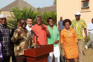 ODM Party Leader Oburu Odinga with Deputy Party Leaders Abdulswamad Nassir and Simba Arati