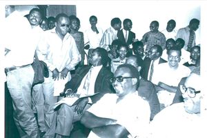 Lawyers take part in LSK elections in 1991.