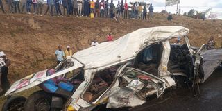 accident gilgil matatu wrechage