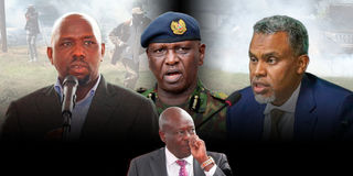 Security chiefs Murkome, Kanja and Haji