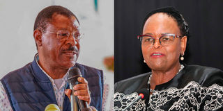 National Assembly Speaker Moses Wetang'ula and Chief Justice Martha Koome.