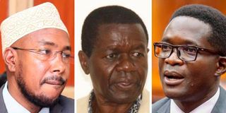 Hussein Marjan, Ezra Chiloba and James Oswago.