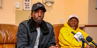 Harold Tende with his father Brian Mwakero