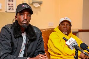 Harold Tende with his father Brian Mwakero